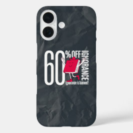 Fette minimalistische Anti-Unwissenheits-Buch-Zita iPhone 16 Hülle