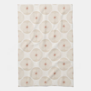 Fette minimalistische Mohnblume Texturierte Floral Geschirrtuch