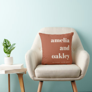 Fette minimalistische Rust Herbst Retro benutzerde Kissen