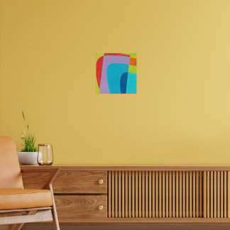 Fette moderne abstrakte geometrische Kurven im Qua Poster