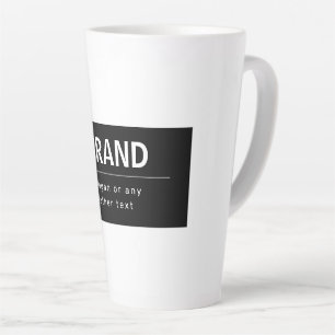 Fette moderne Marke oder Geschäftsname Schwarz & Milchtasse