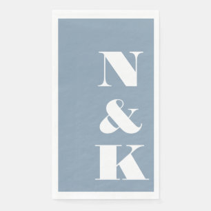 Fette moderne Monogramm-Initialen Hochzeit staubig Serviette