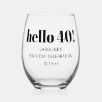 Fette moderne Typografie zum 40. Geburtstag - indi