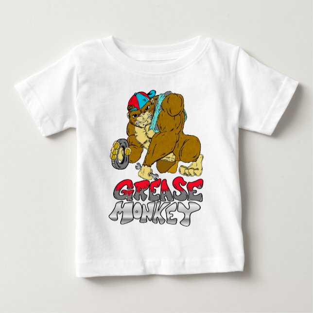 Fette Monkey Baby T-shirt (Vorderseite)