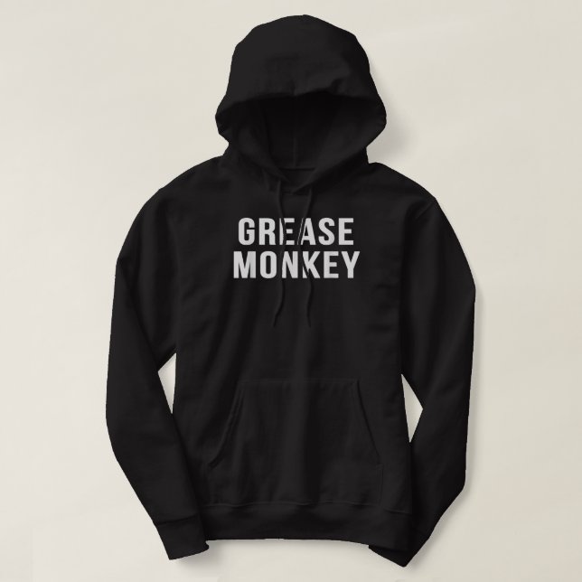Fette Monkey Novelty Gift Funny Mechanic Hoodie (Design vorne)