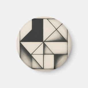 Fette monochrome geometrische Formen Magnet