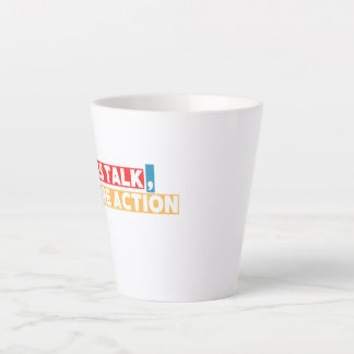 Fette Motivationszitate – Weniger reden, mehr hand Milchtasse