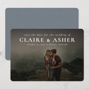 Fette Namen einfache klassische Foto-Save-the-Date Save The Date