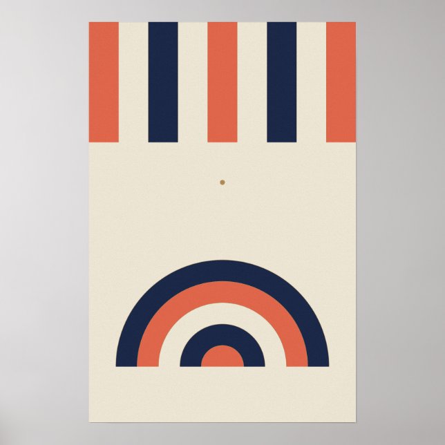 Fette Neo-Deco-Bogen-Streifen-Wandkunst Poster (Vorne)