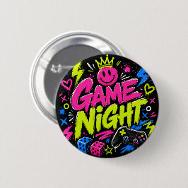 Fette Neon-Graffiti-Game-Night-Party-Taste Button