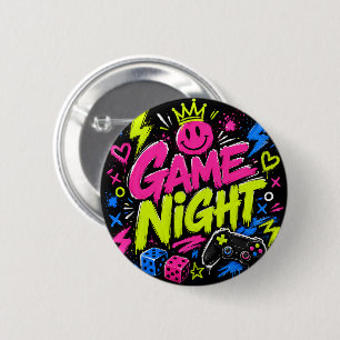 Fette Neon-Graffiti-Game-Night-Party-Taste Button