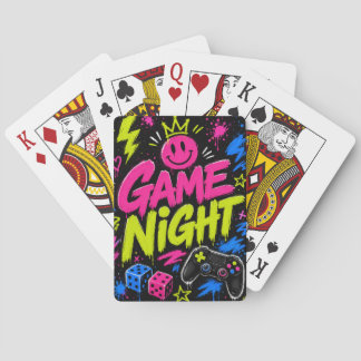 Fette Neon-Graffiti-Spielnacht-Spielkarten Spielkarten