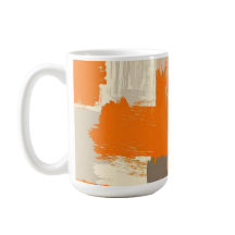 Fette orange Kunsthandstrich-Abstraktion 