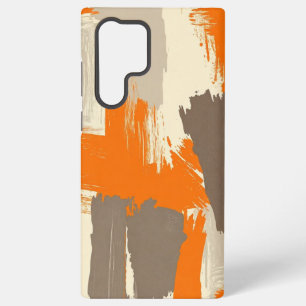 Fette orange Kunsthandstrich-Abstraktion Samsung Galaxy Hülle