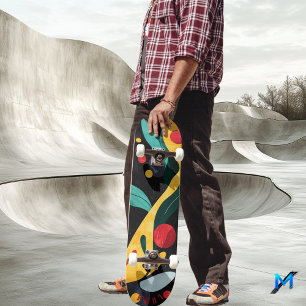 Fette Organische Strömung - Modernes Abstractes Mi Skateboard