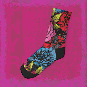Fette Punk-Blüten Socken