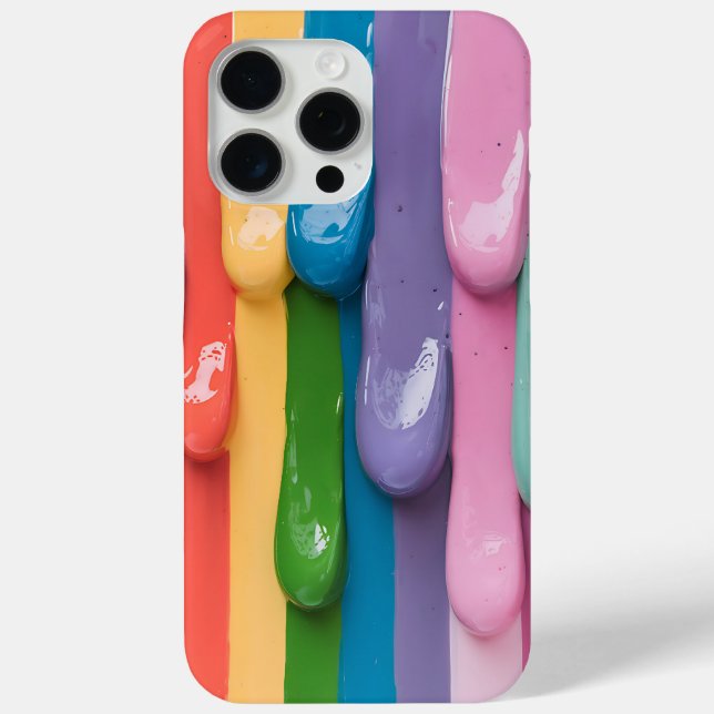 Fette Rainbow Paint-Tropfen Case-Mate iPhone Hülle (Rückseite)