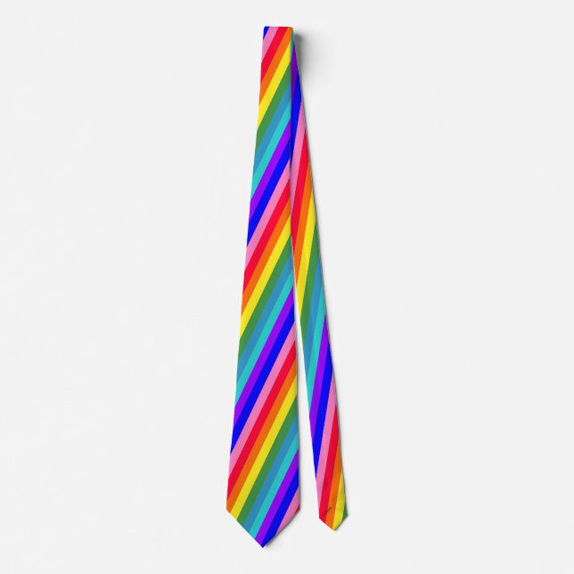 Fette Rainbow Stripes-Krawatte Krawatte (Vorderseite)