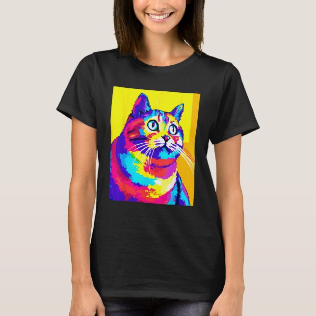 Fette Regenbogenkatze T-Shirt (Vorderseite)
