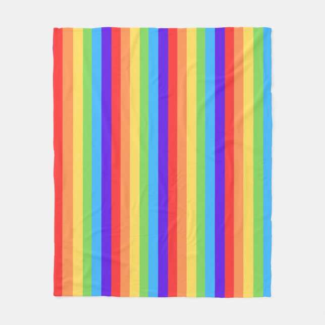 Fette Regenbogenstreifen Fleecedecke (Vorderseite)