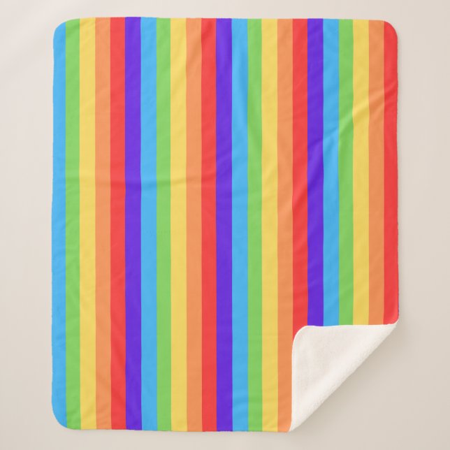 Fette Regenbogenstreifen Sherpadecke (Vorderseite)