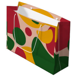 Fette Retro-Abstrakt-Formen-Muster  Große Geschenktüte
