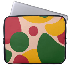 Fette Retro-Abstrakt-Formen-Muster  Laptopschutzhülle