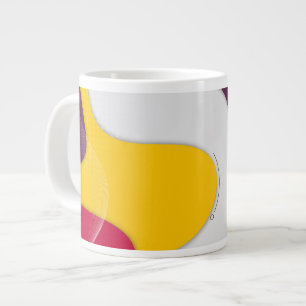 Fette Retro-Abstrakte Farbwellentasse Jumbo-Tasse