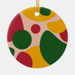 Fette Retro-Abstrakte-Formen-Muster  Keramik Ornament