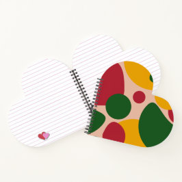 Fette Retro-Abstrakte-Formen-Muster  Notizbuch
