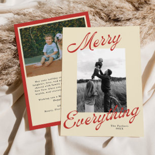 Fette Retro-Frohe-Alle-Foto-Weihnachtskarte Feiertagskarte