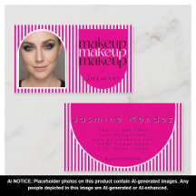 Fette Retro-Makeup-Artist-Pink-Weiße-Fotostreifen 