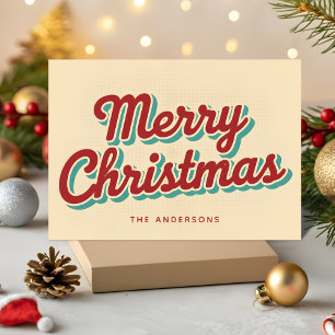 Fette Retro-Schriftzug „Frohe Weihnachten“ Typogra Feiertagskarte