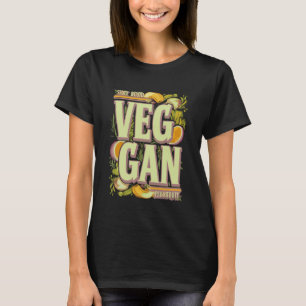 Fette Retro-Veganer-Lebensstil-Aussage T-Shirt