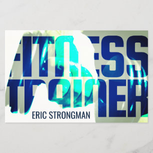 Fette Riesenmischung Fitness Trainer blau Flyer