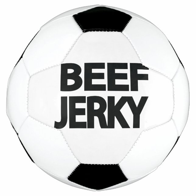 Fette Rindfleisch-Trockenfleisch-Typografie  Fußball (Vorderseite)