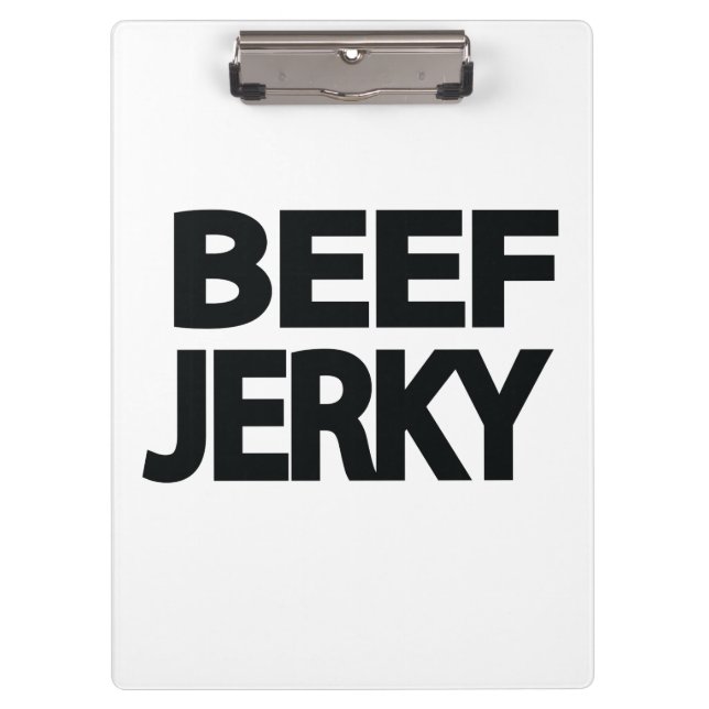 Fette Rindfleisch-Trockenfleisch-Typografie  Klemmbrett (Vorderseite)
