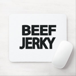 Fette Rindfleisch-Trockenfleisch-Typografie  Mousepad