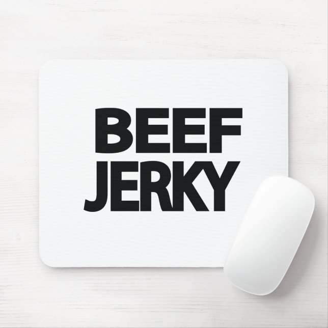 Fette Rindfleisch-Trockenfleisch-Typografie  Mousepad (Mit Mouse)