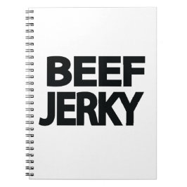 Fette Rindfleisch-Trockenfleisch-Typografie  Notizblock