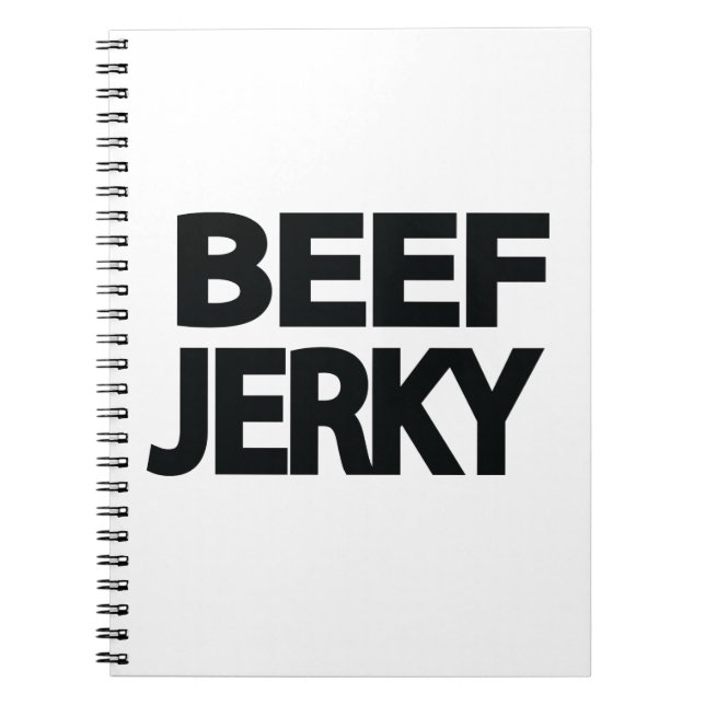 Fette Rindfleisch-Trockenfleisch-Typografie  Notizblock (Vorderseite)