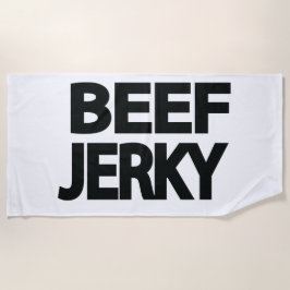 Fette Rindfleisch-Trockenfleisch-Typografie  Strandtuch