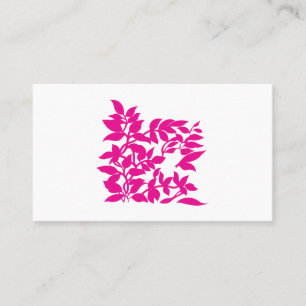 Fette rosa botanische Luxus-Visitenkarte Telefonnummerkarte