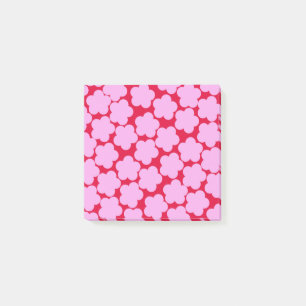 Fette rote und rosa fantastische Blumen Frühling u Post-it Klebezettel