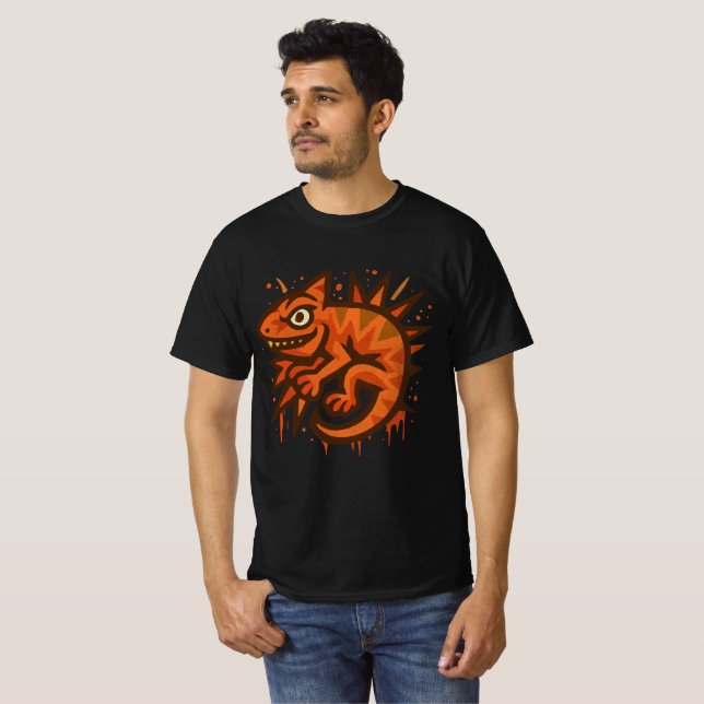 Fette Salamander-Illustration  T-Shirt (Vorne ganz)