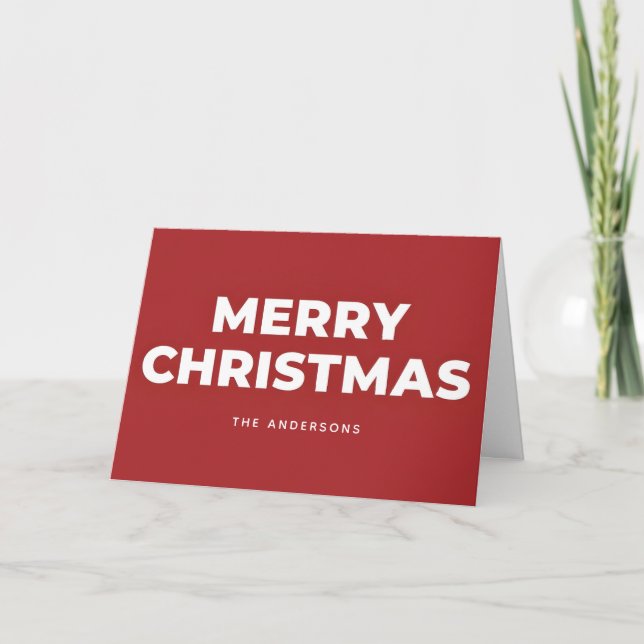 Fette Sans Retro Schrift Frohe Weihnachten (Vorderseite)