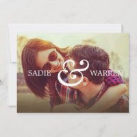 Fette Save-the-Date-Karte mit Und-Zeichen