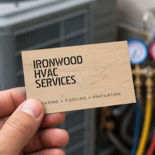 Fette Schablonierte HVAC Visitenkarte