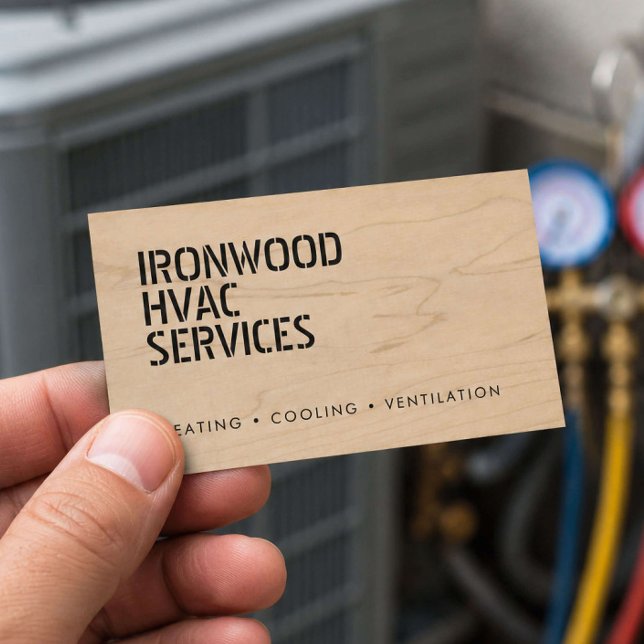 Fette Schablonierte HVAC Visitenkarte (Von Creator hochgeladen)