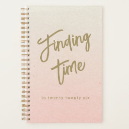Fette Schrift-Typografie Rosa & Gold Personalisier Planer
